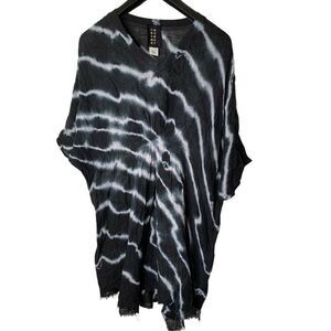 Heyne Bogut Lagenlook hand dyed tie dye oversized blouse women's size 1